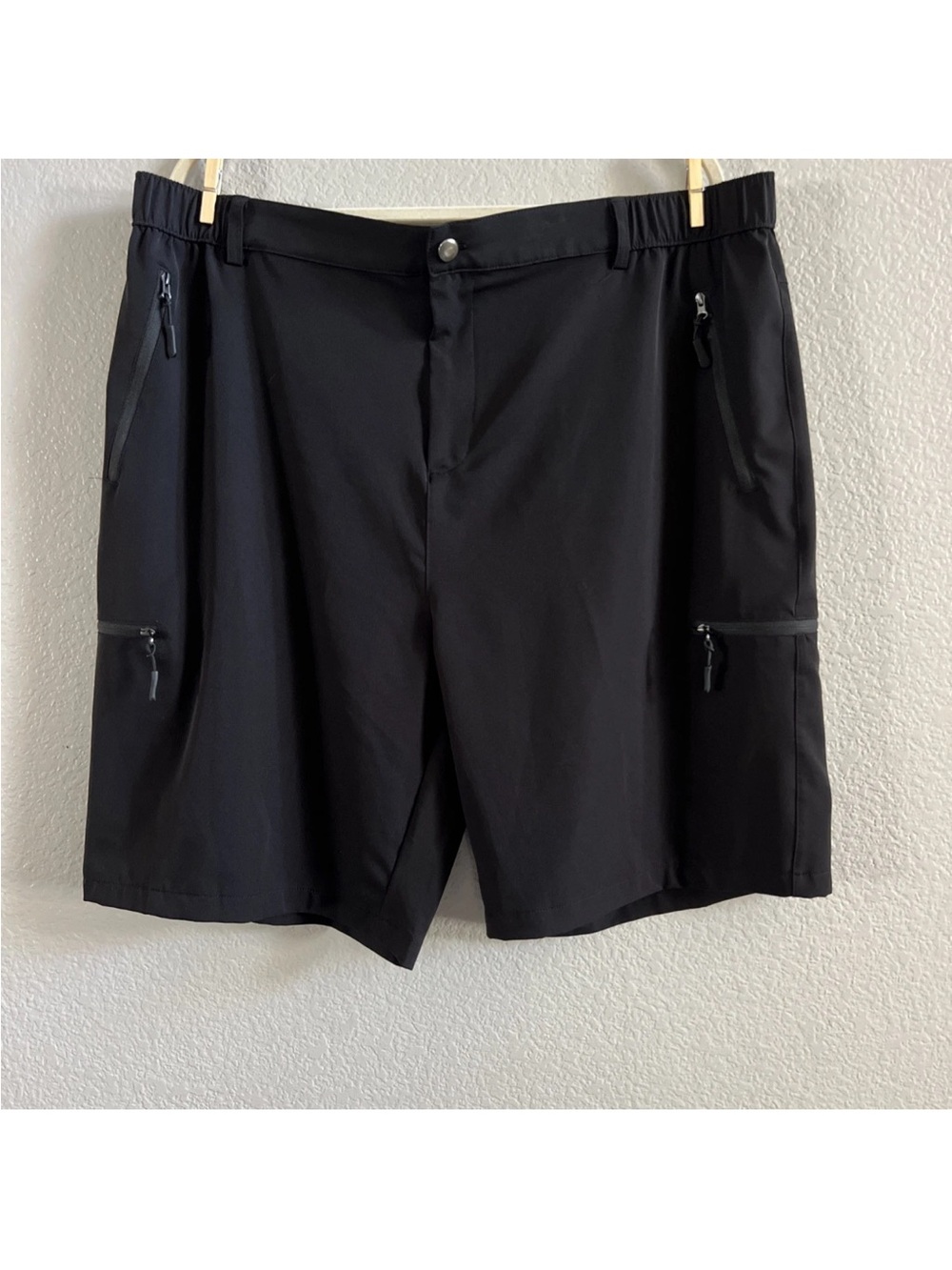 Gradual Men's Black Technical Zip Pocket Shorts Size XXXL